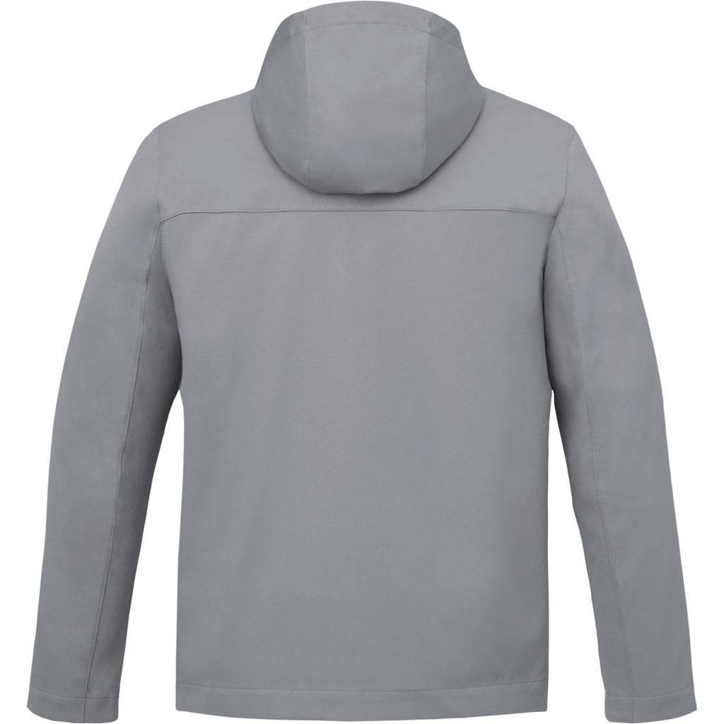 Lefroy Recycled Softshell Jacket with Hood for Men Embroidery - Quarry - Back