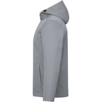 Lefroy Recycled Softshell Jacket with Hood for Men Embroidery - Quarry - Left Side