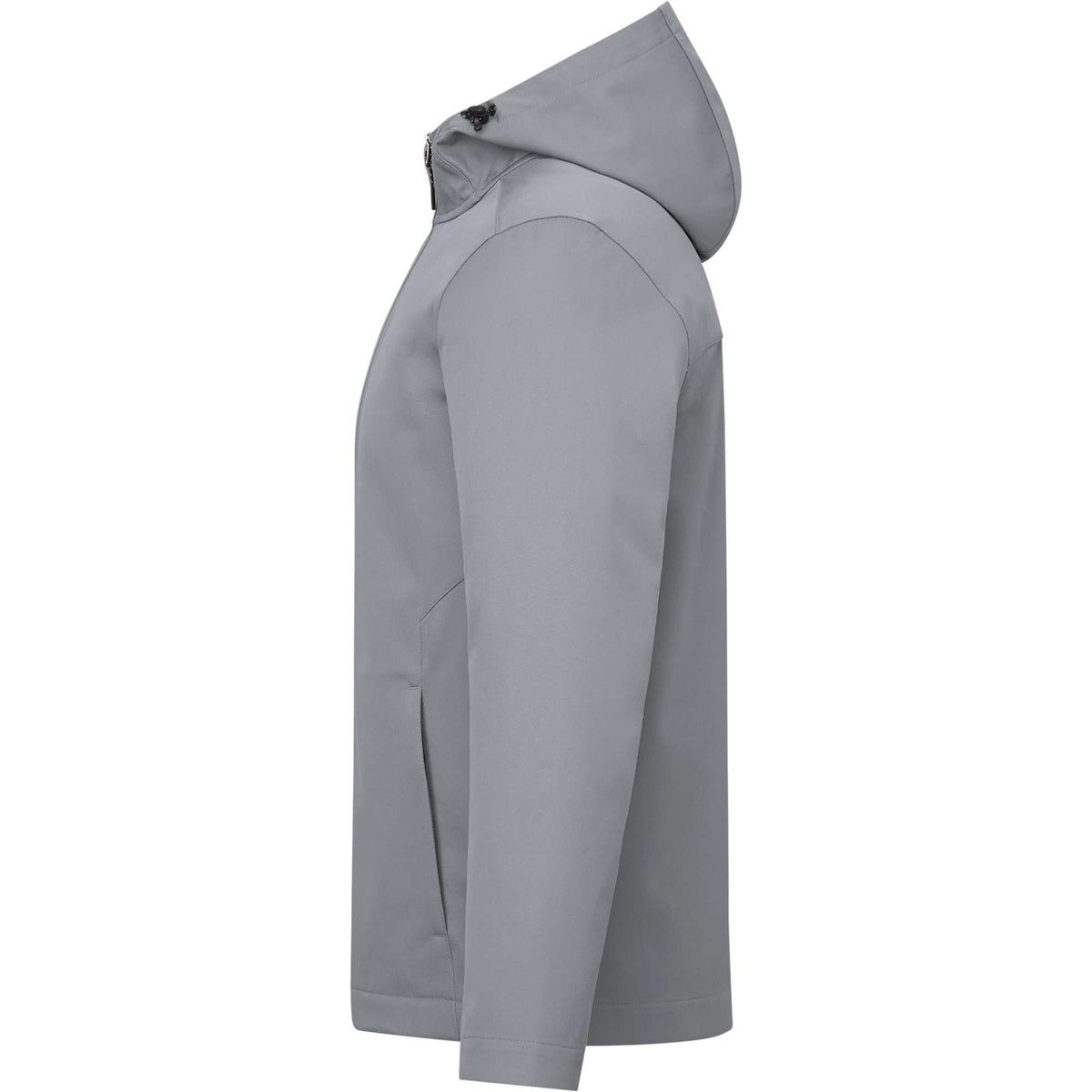 Lefroy Recycled Softshell Jacket with Hood for Men Laser Engraving - Quarry - Left Side