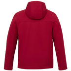 Lefroy Recycled Softshell Jacket with Hood for Men Laser Engraving - Vintage Red - Back