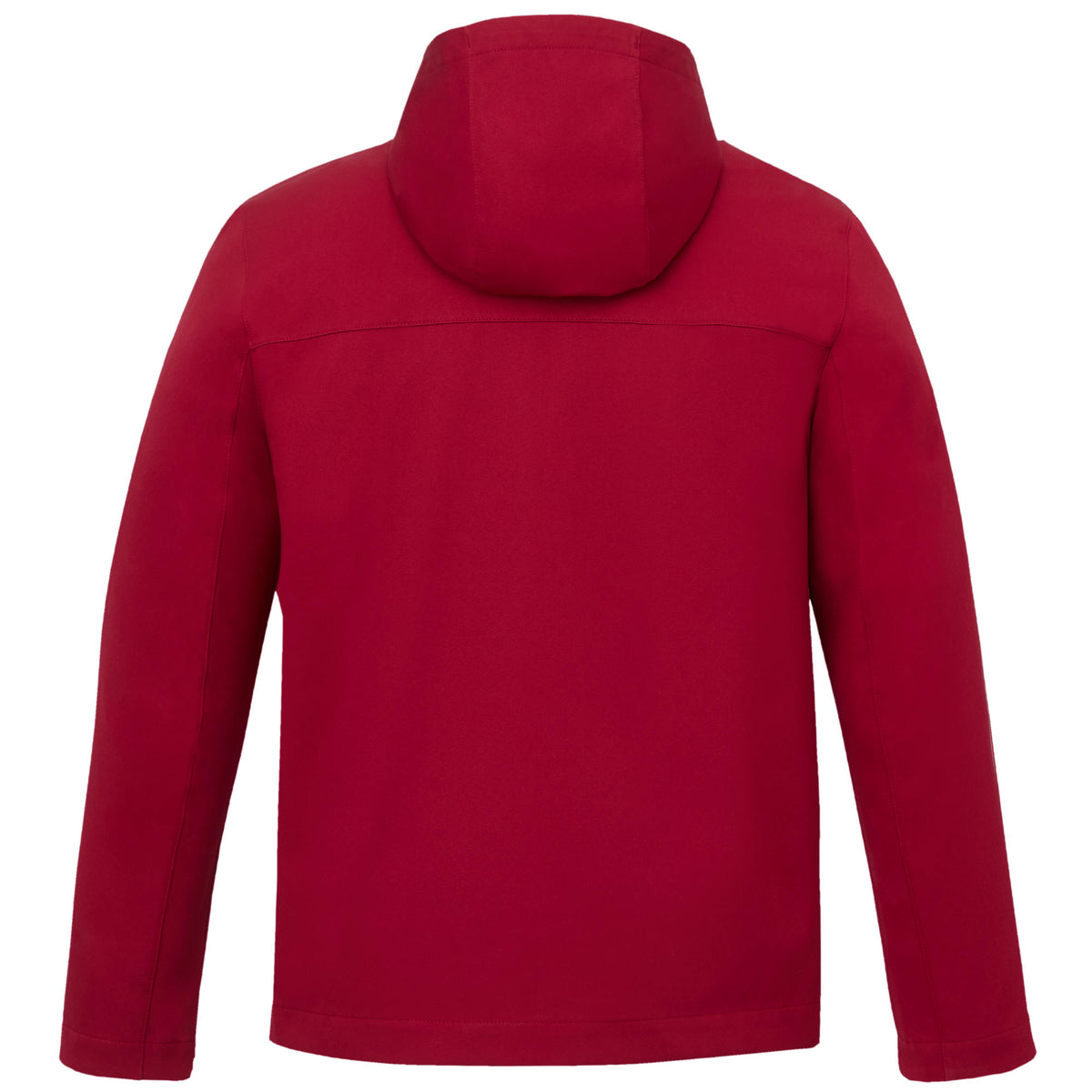 Lefroy Recycled Softshell Jacket with Hood for Men Laser Engraving - Vintage Red - Back
