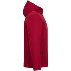 Lefroy Recycled Softshell Jacket with Hood for Men Laser Engraving - Vintage Red - Right Side