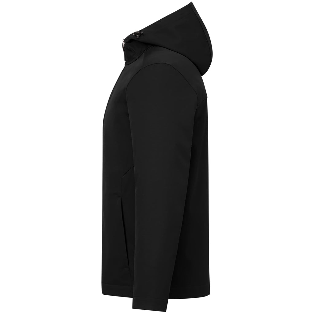 Lefroy Recycled Softshell Jacket with Hood for Men Transfer - Black - Left Side