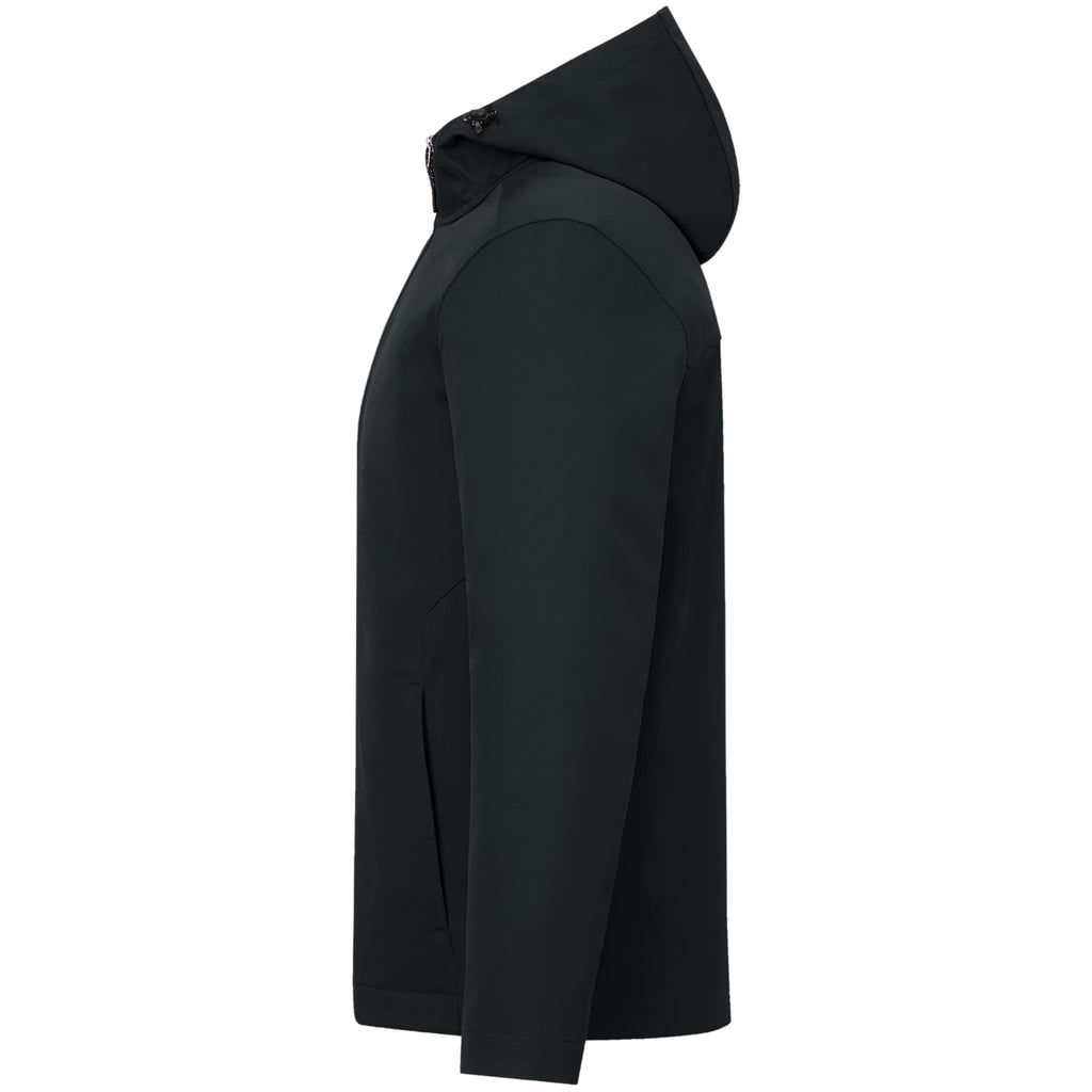 Lefroy Recycled Softshell Jacket with Hood for Men Transfer - Navy - Left Side