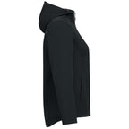 Lefroy Recycled Softshell Jacket with Hood for Women Debossing - Navy - Right Side