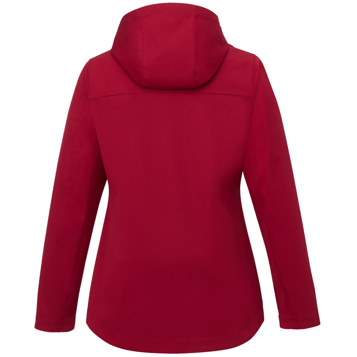 Lefroy Recycled Softshell Jacket with Hood for Women Debossing - Vintage Red - Back