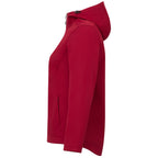 Lefroy Recycled Softshell Jacket with Hood for Women Embroidery - Vintage Red - Left Side