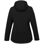 Lefroy Recycled Softshell Jacket with Hood for Women Laser Engraving - Black - Back