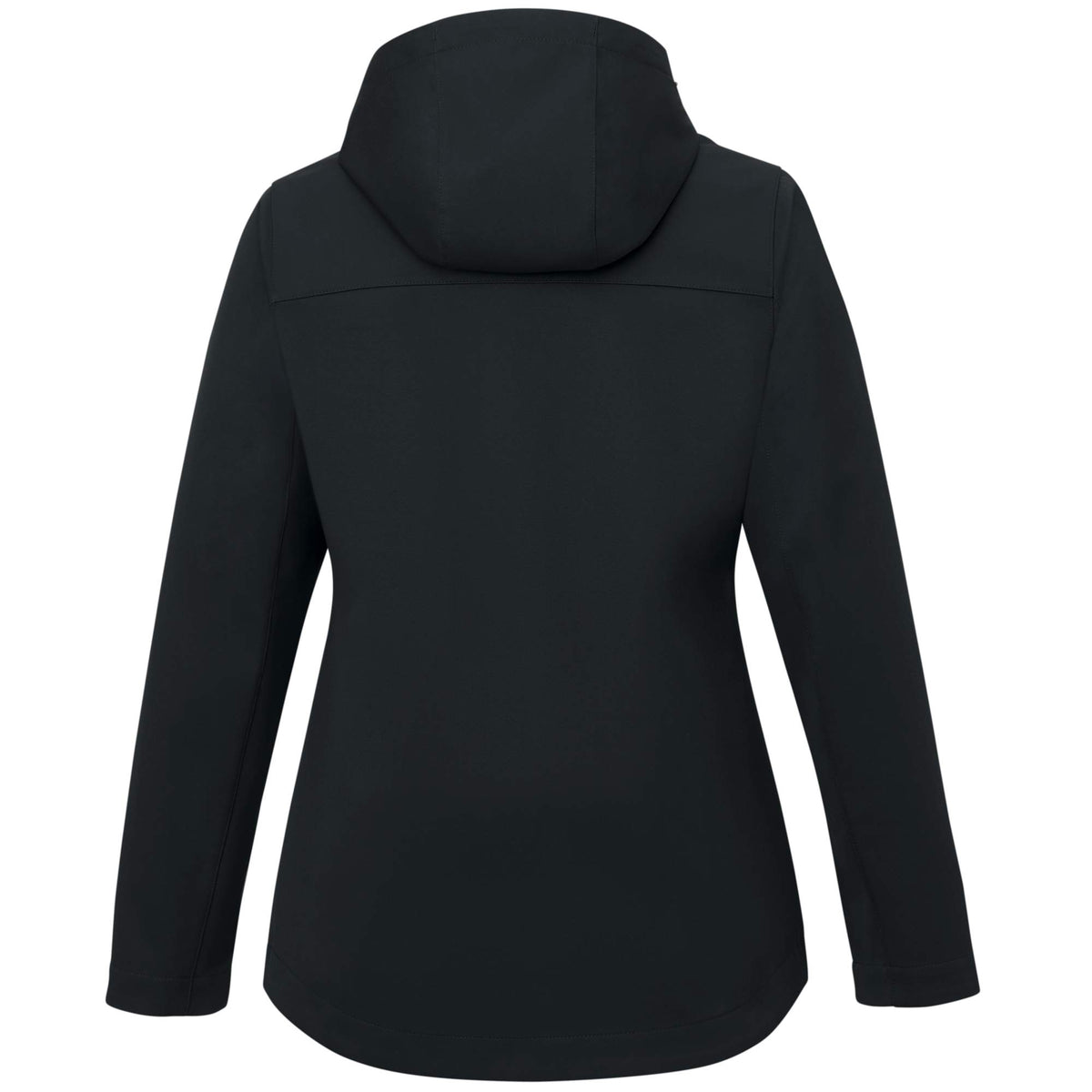 Lefroy Recycled Softshell Jacket with Hood for Women Laser Engraving - Navy - Back