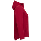 Lefroy Recycled Softshell Jacket with Hood for Women Laser Engraving - Vintage Red - Right Side
