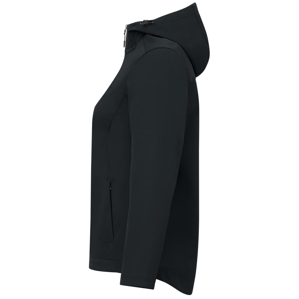 Lefroy Recycled Softshell Jacket with Hood for Women Transfer - Navy - Left Side
