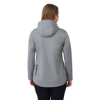 Lefroy Recycled Softshell Jacket with Hood for Women Transfer - Quarry - On Model Back