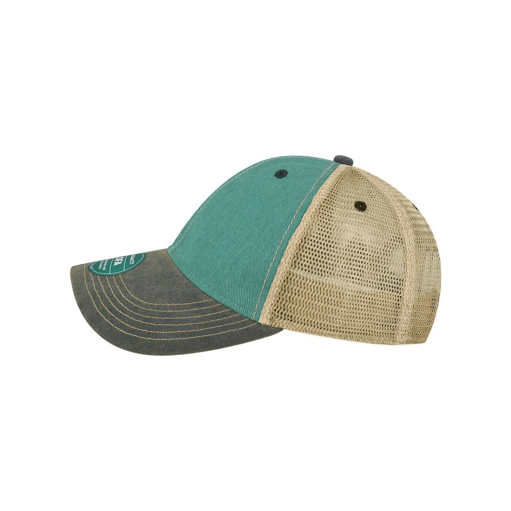 LEGACY Old Favorite Trucker Cap Embroidery - Aqua Blue/ Navy - Direct Side
