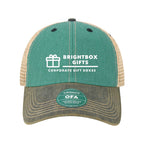 LEGACY Old Favorite Trucker Cap Embroidery - Aqua Blue/ Navy - Front