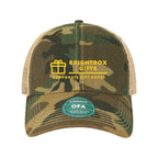 LEGACY Old Favorite Trucker Cap Embroidery - Army Camo/ Khaki - Front