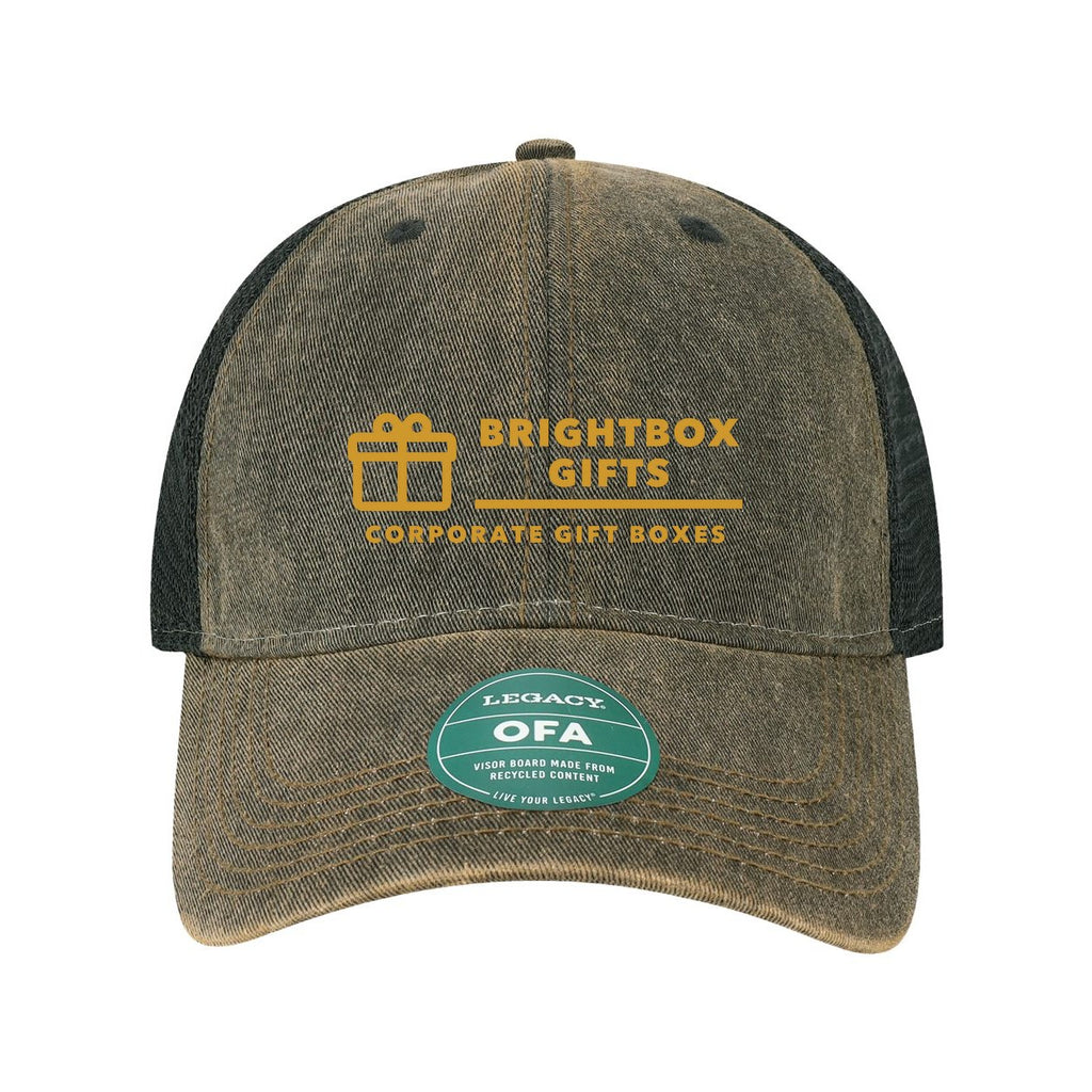 LEGACY Old Favorite Trucker Cap Embroidery - Black/ Black - Front