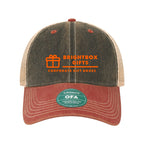 LEGACY Old Favorite Trucker Cap Embroidery - Black/ Cardinal/ Khaki - Front