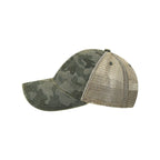 LEGACY Old Favorite Trucker Cap Embroidery - Black Field Camo/ Java - Direct Side