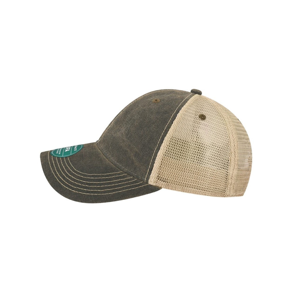 LEGACY Old Favorite Trucker Cap Embroidery - Black/ Khaki - Direct Side