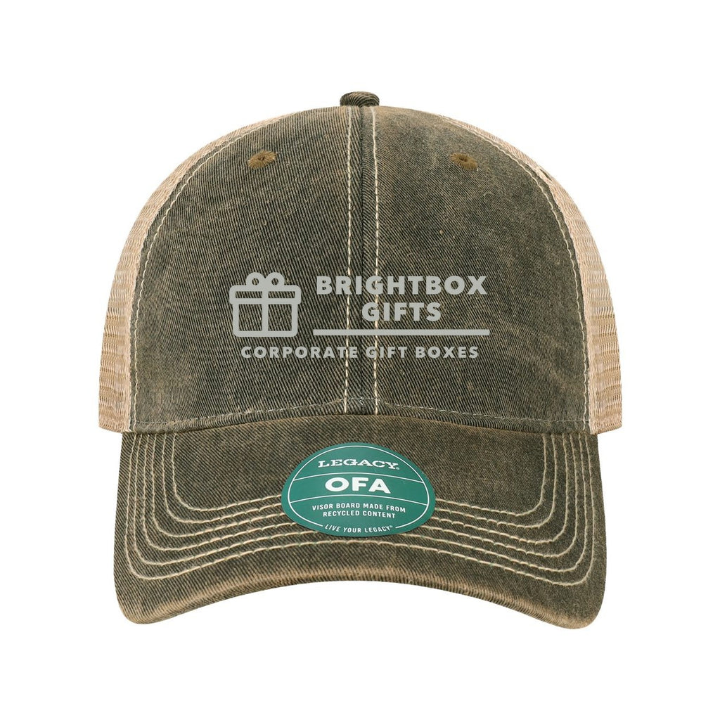 LEGACY Old Favorite Trucker Cap Embroidery - Black/ Khaki - Front