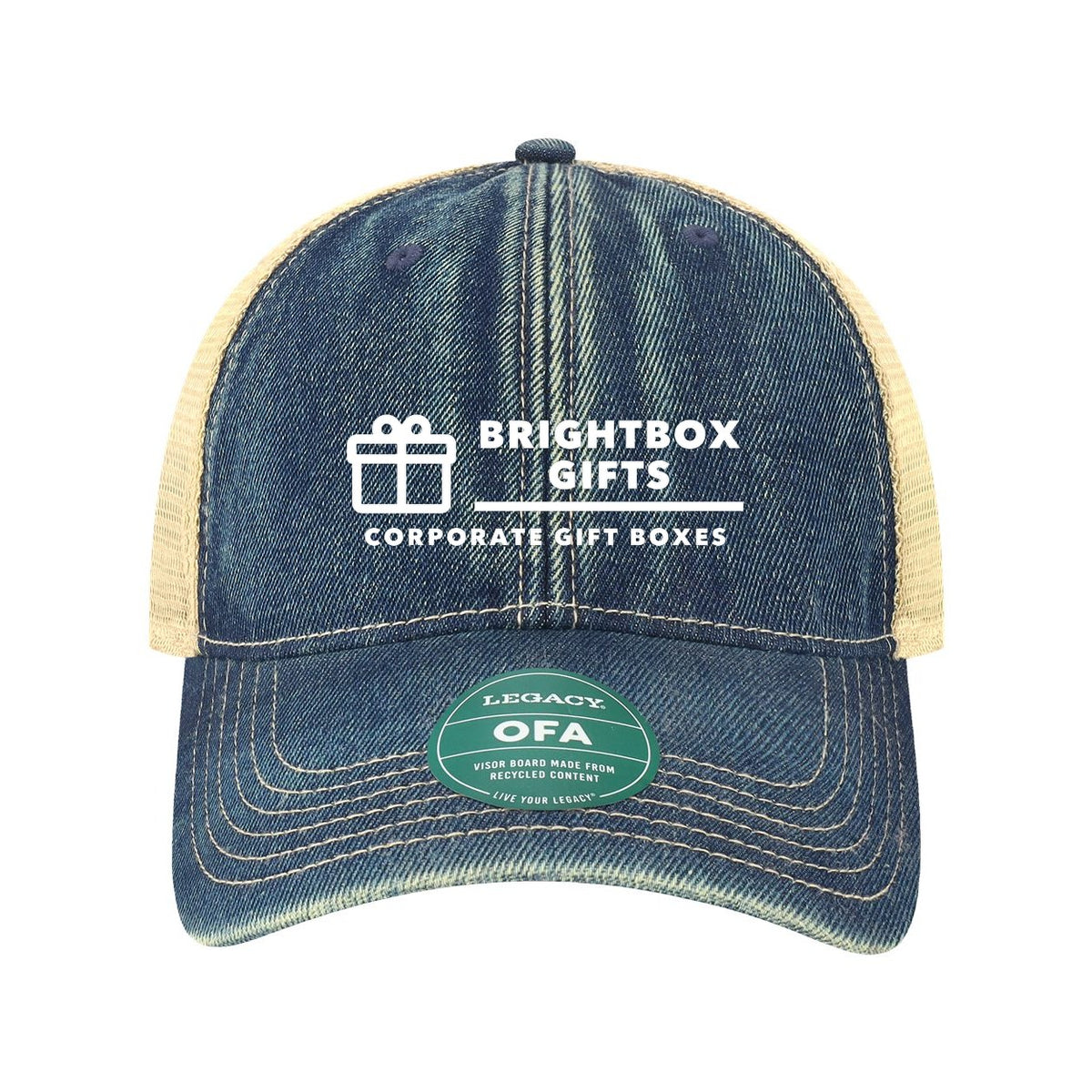 LEGACY Old Favorite Trucker Cap Embroidery - Blue Denim/ Khaki - Front