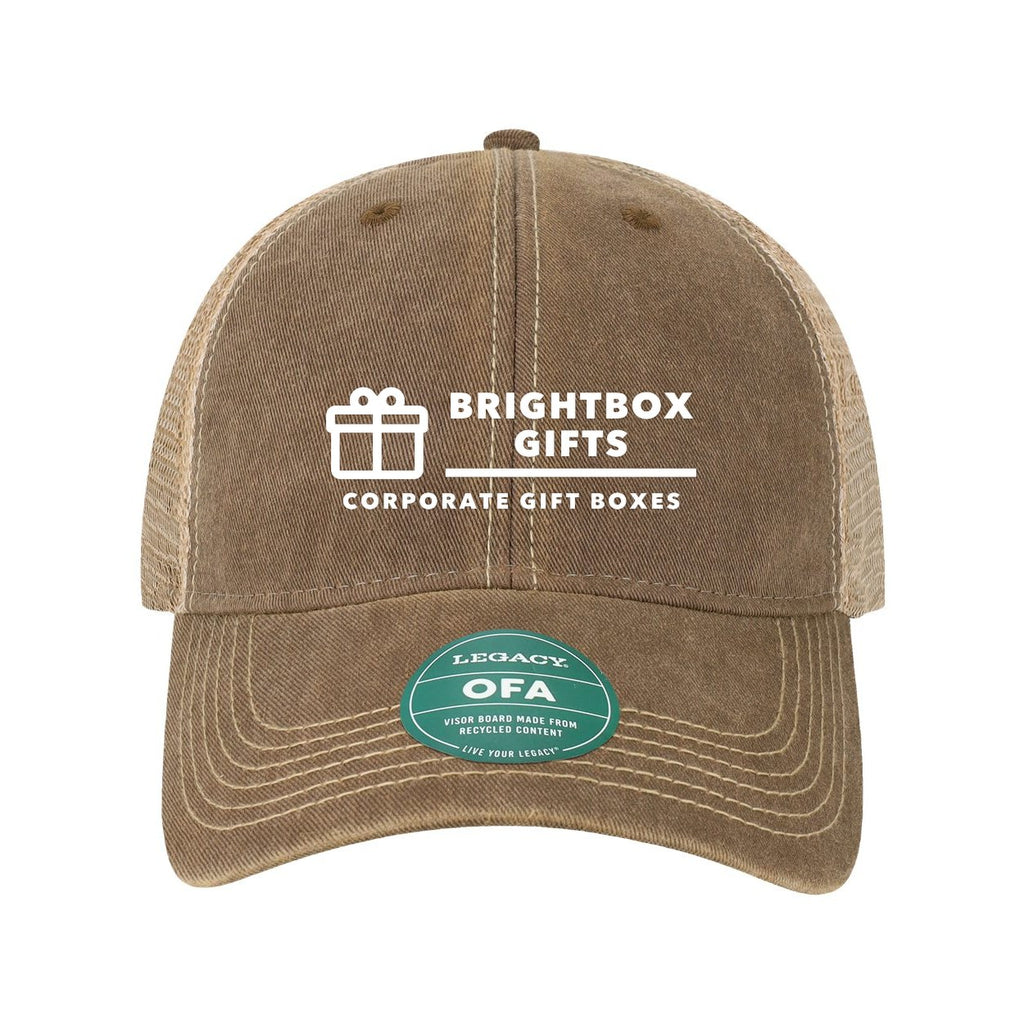LEGACY Old Favorite Trucker Cap Embroidery - Brown/ Khaki - Front