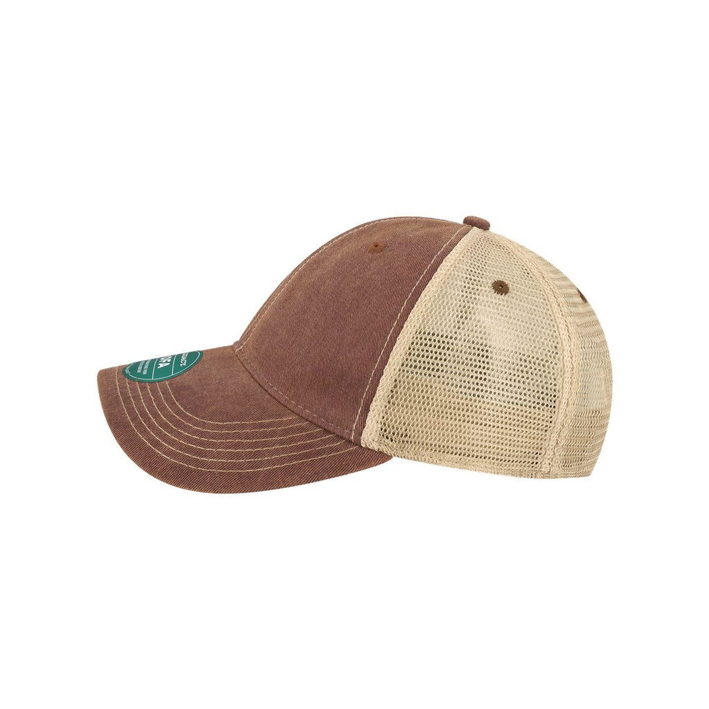 LEGACY Old Favorite Trucker Cap Embroidery - Burgundy/ Khaki - Direct Side