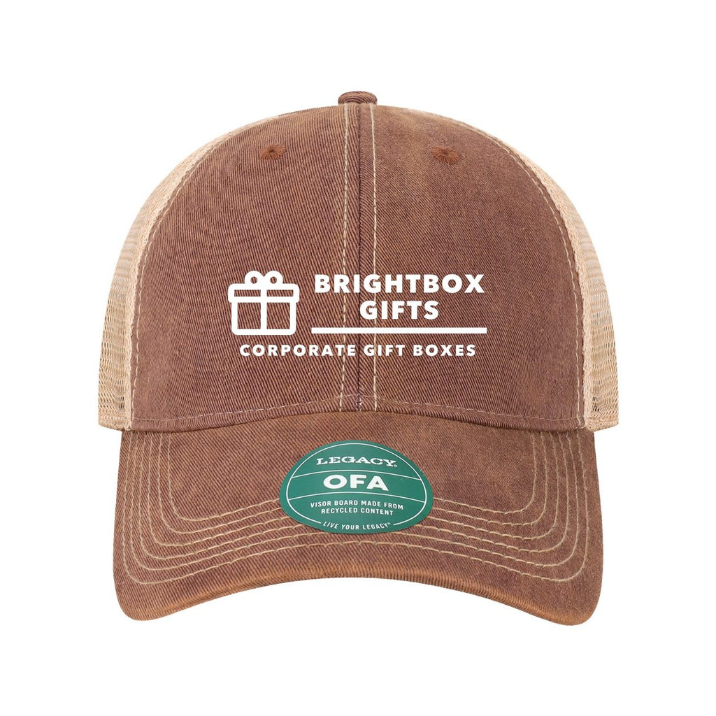 LEGACY Old Favorite Trucker Cap Embroidery - Burgundy/ Khaki - Front