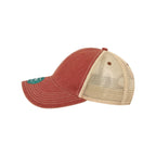 LEGACY Old Favorite Trucker Cap Embroidery - Cardinal/ Khaki - Direct Side