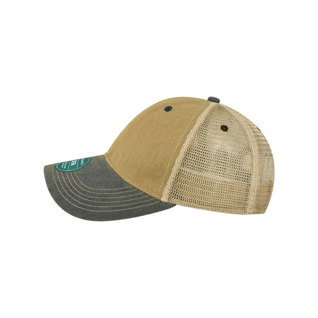 LEGACY Old Favorite Trucker Cap Embroidery - Dark Tan/ Navy - Direct Side