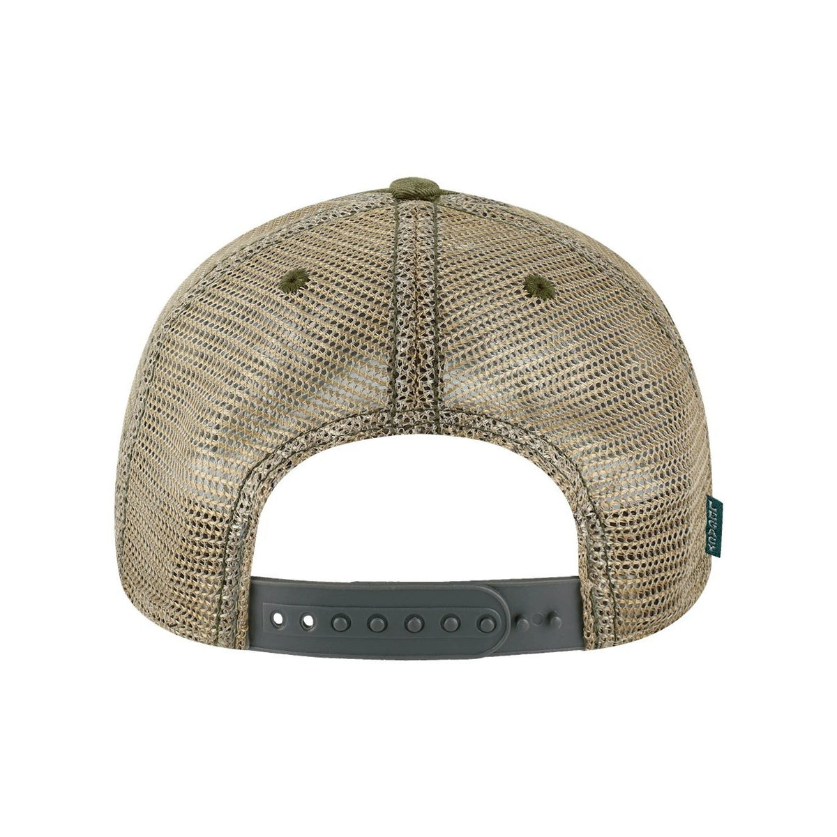 LEGACY Old Favorite Trucker Cap Embroidery - Green Field Camo/ Java - Back