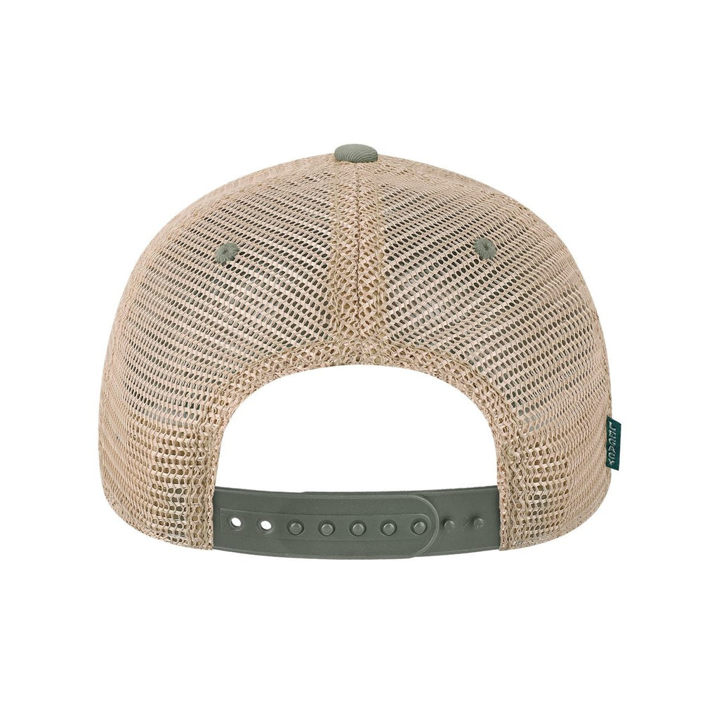 LEGACY Old Favorite Trucker Cap Embroidery - Grey/ Khaki - Back