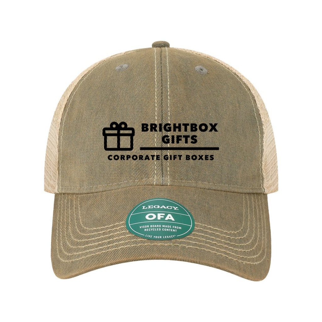 LEGACY Old Favorite Trucker Cap Embroidery - Grey/ Khaki - Front