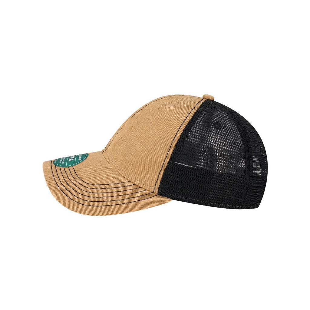 LEGACY Old Favorite Trucker Cap Embroidery - Khaki/ Black - Direct Side