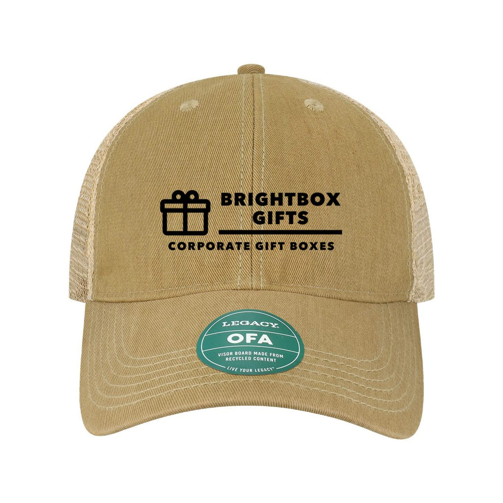 LEGACY Old Favorite Trucker Cap Embroidery - Khaki/ Khaki - Front