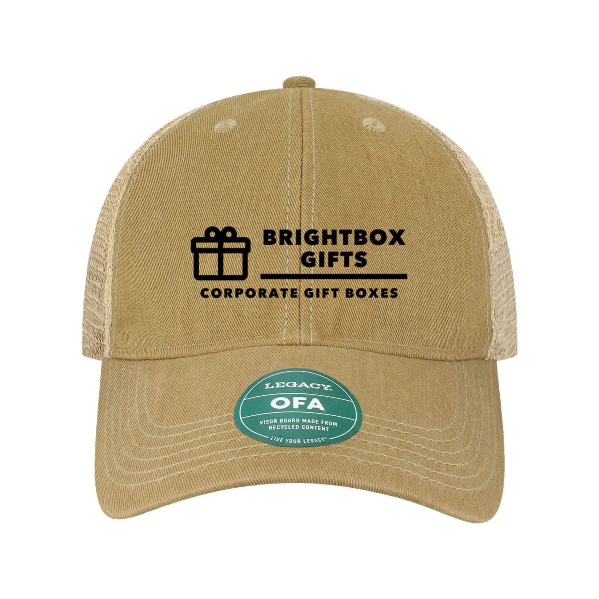 LEGACY Old Favorite Trucker Cap Embroidery - Khaki/ Khaki - Front