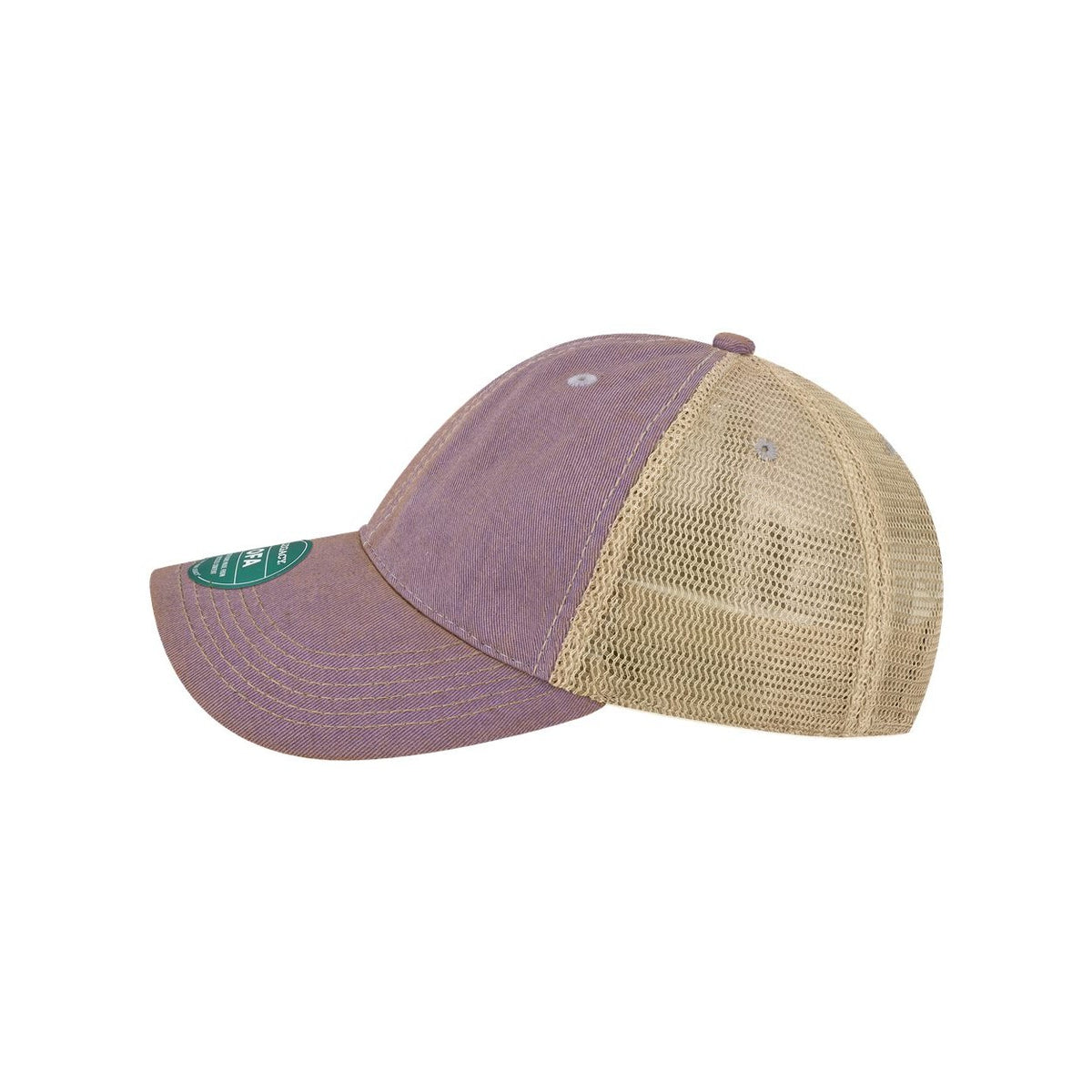 LEGACY Old Favorite Trucker Cap Embroidery - Lavender/ Khaki - Direct Side