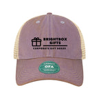 LEGACY Old Favorite Trucker Cap Embroidery - Lavender/ Khaki - Front