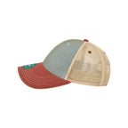 LEGACY Old Favorite Trucker Cap Embroidery - Light Blue/ Cardinal - Direct Side