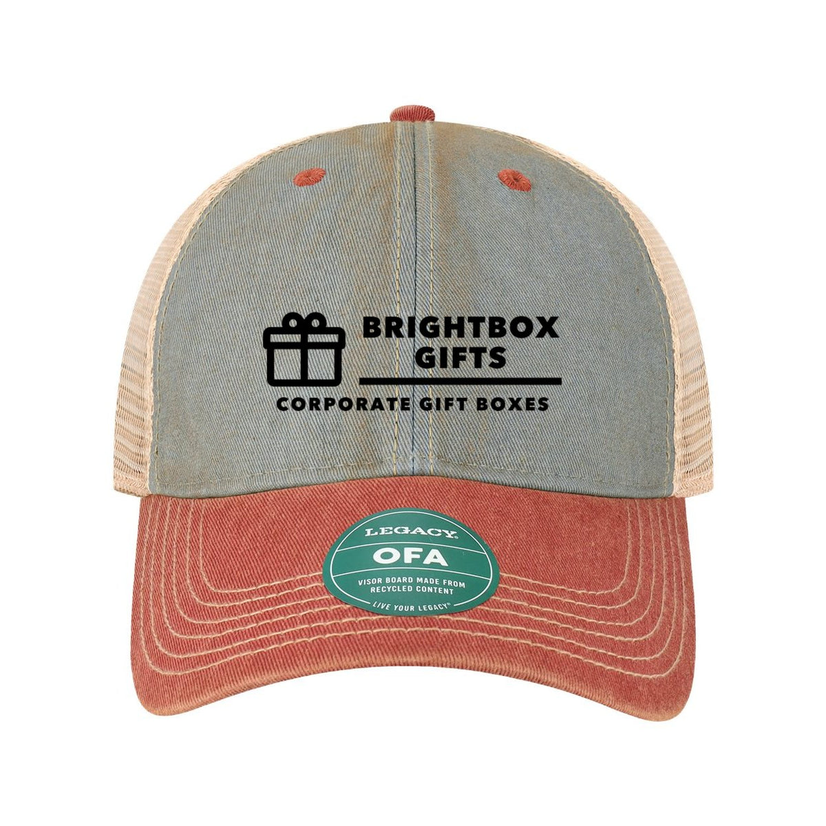 LEGACY Old Favorite Trucker Cap Embroidery - Light Blue/ Cardinal - Front