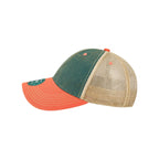 LEGACY Old Favorite Trucker Cap Embroidery - Marine Blue/ Coral - Direct Side