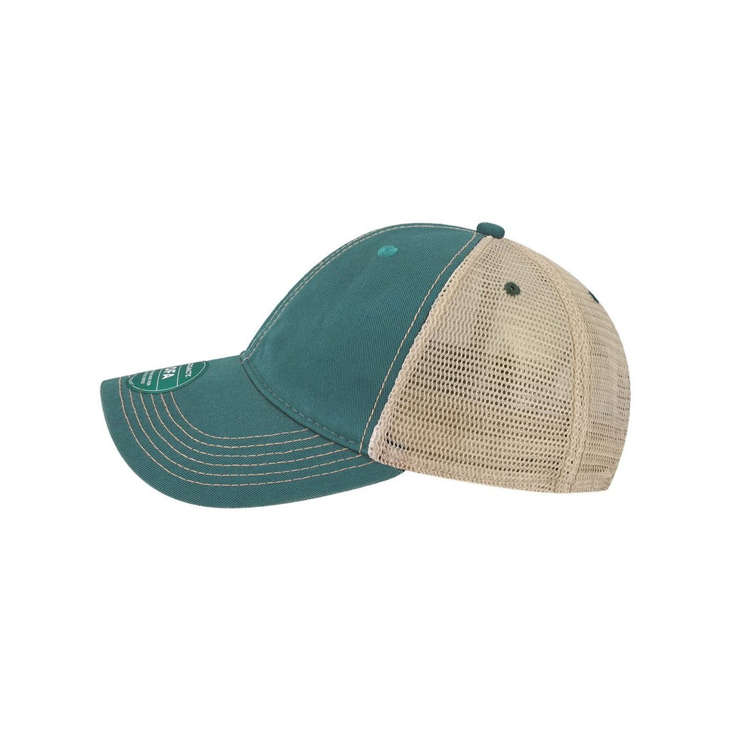 LEGACY Old Favorite Trucker Cap Embroidery - Marine Blue/ Khaki - Direct Side