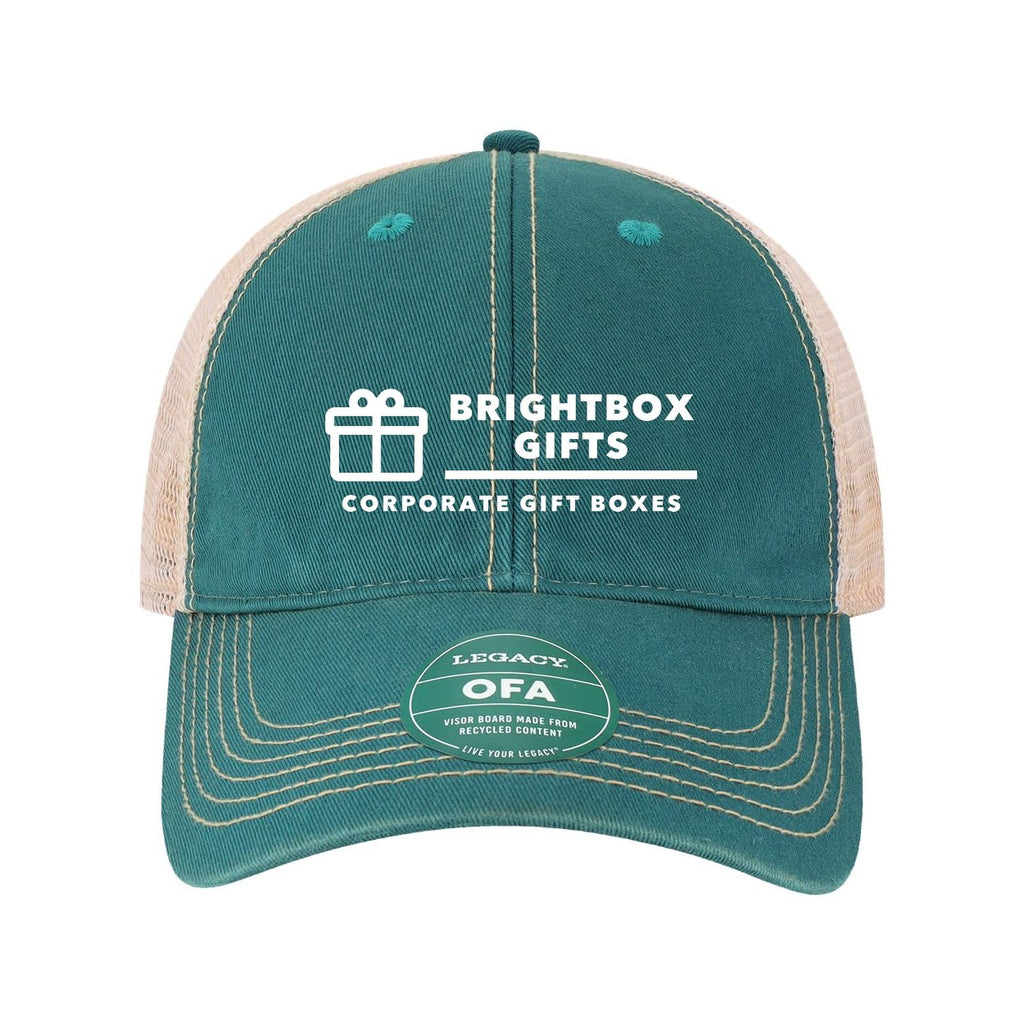 LEGACY Old Favorite Trucker Cap Embroidery - Marine Blue/ Khaki - Front