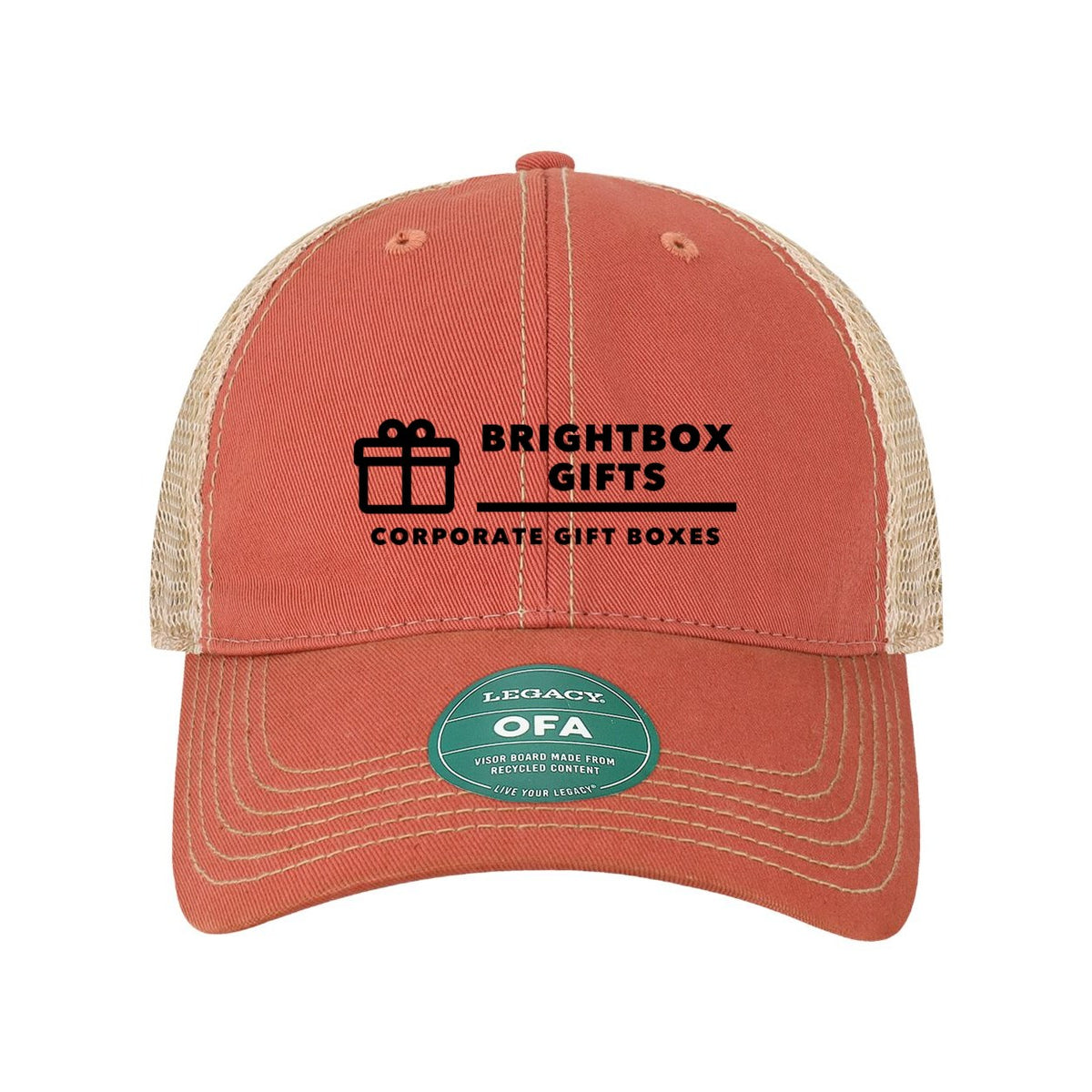 LEGACY Old Favorite Trucker Cap Embroidery - Nantucket Red/ Khaki - Front