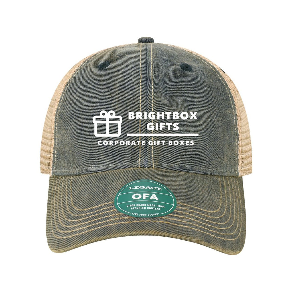 LEGACY Old Favorite Trucker Cap Embroidery - Navy/ Khaki - Front