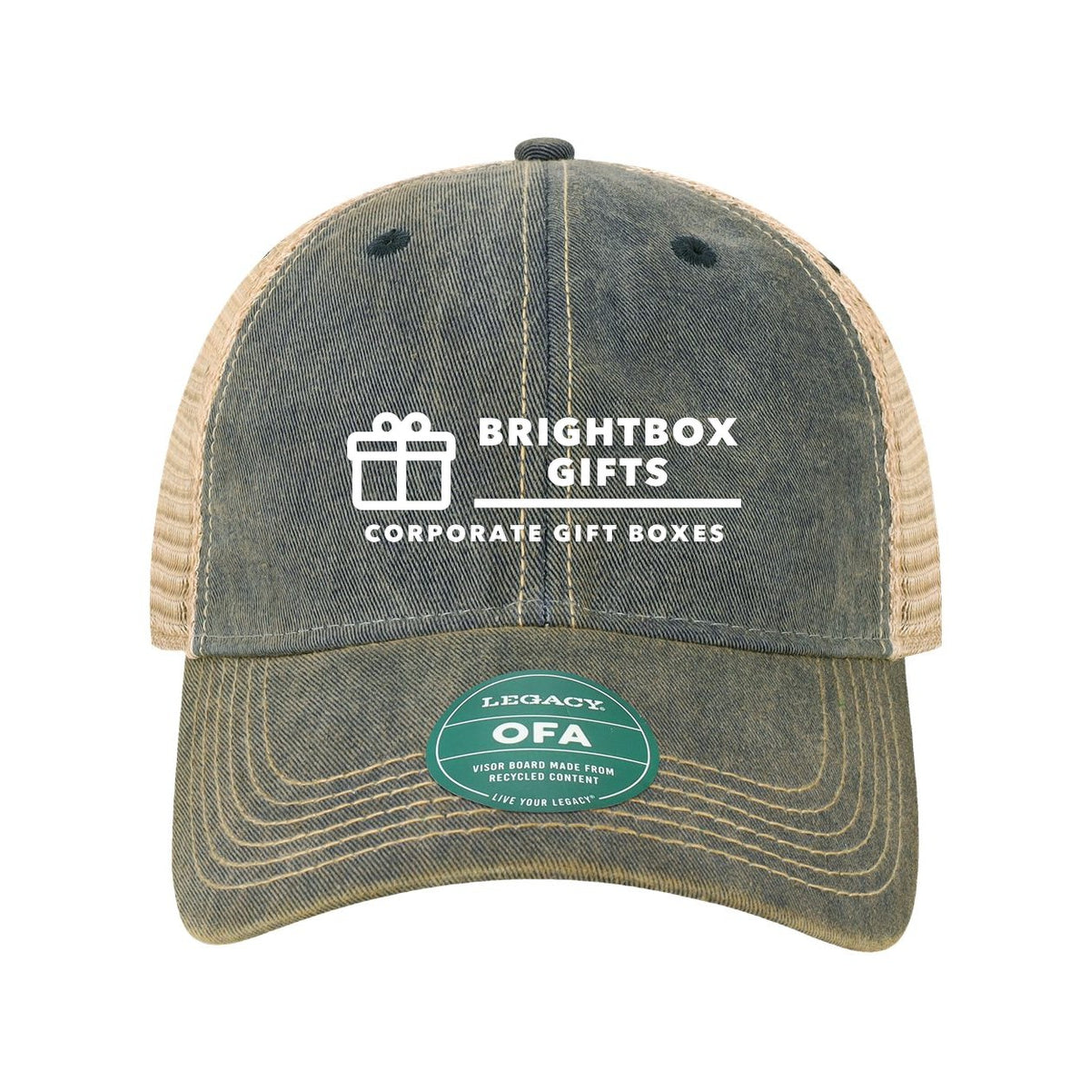 LEGACY Old Favorite Trucker Cap Embroidery - Navy/ Khaki - Front