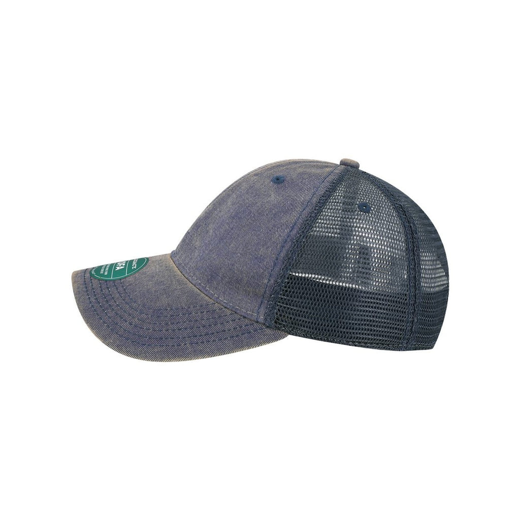 LEGACY Old Favorite Trucker Cap Embroidery - Navy/ Navy - Direct Side