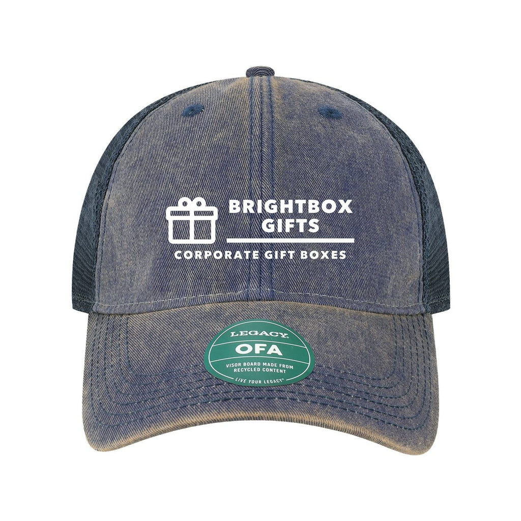 LEGACY Old Favorite Trucker Cap Embroidery - Navy/ Navy - Front