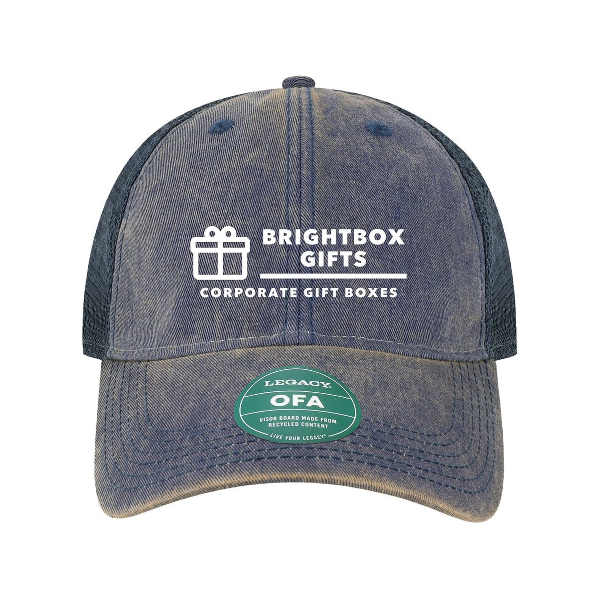 LEGACY Old Favorite Trucker Cap Embroidery - Navy/ Navy - Front