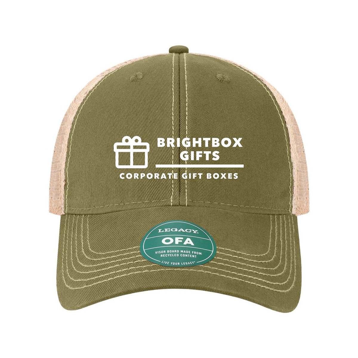LEGACY Old Favorite Trucker Cap Embroidery - Olive/ Khaki - Front